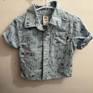 Osh Kosh Light Blue Nature Print Shirt